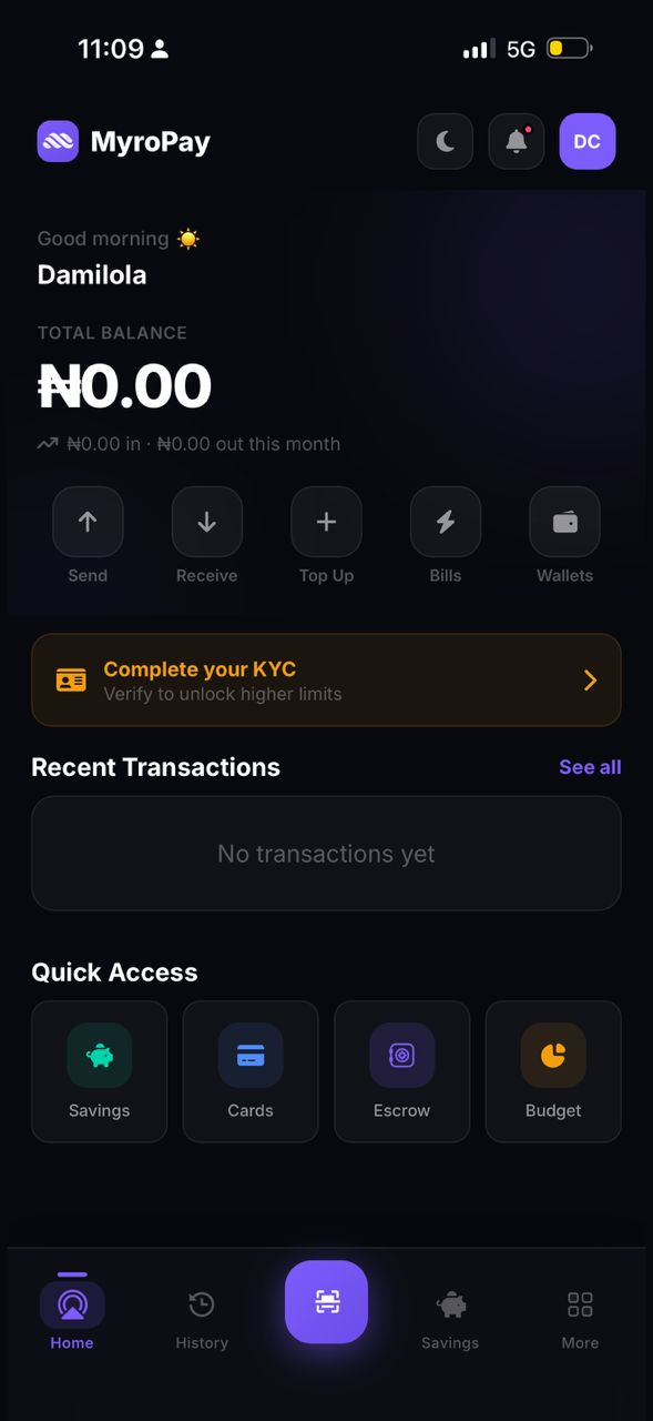MyroPay personal app